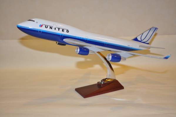 ユナイテッド航空 ボーイング747 ジャンボジェット 飛行機模型