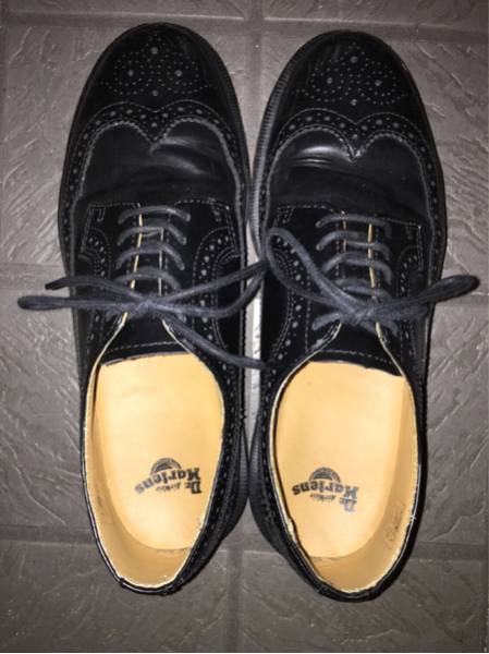 【美品】Dr.martens ウィングチップ 3989 uk7 black