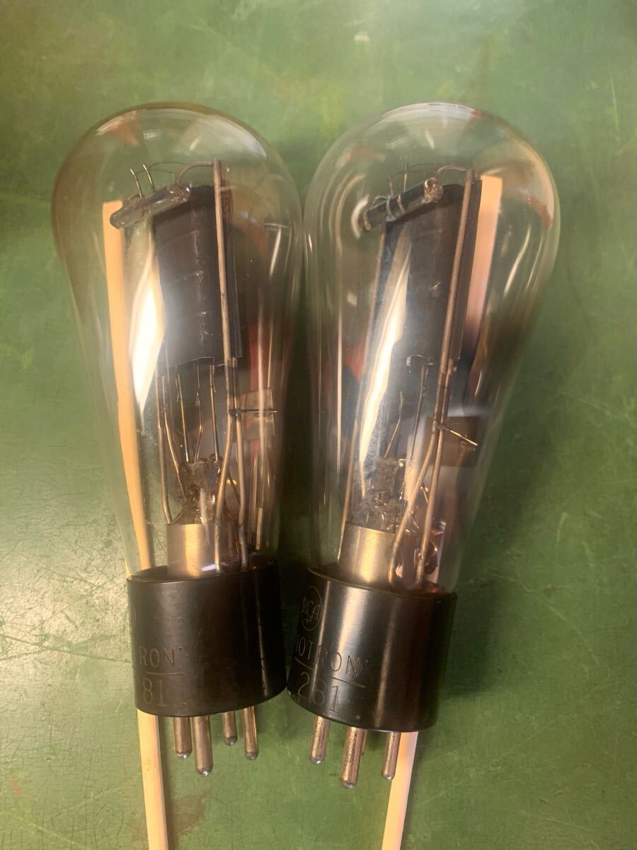 RCA UX 281 最初期型　ペア　未使用に近い　片波整流管　真空管　整流管　_3