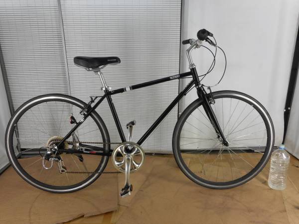 直接取引限定　coghorn26×1.95h安定タイヤ外装6段変速つき中古自転車 中古自転車393 クロス 700c HACLE 46㎝ 黒 ノーパンクタイヤ!!