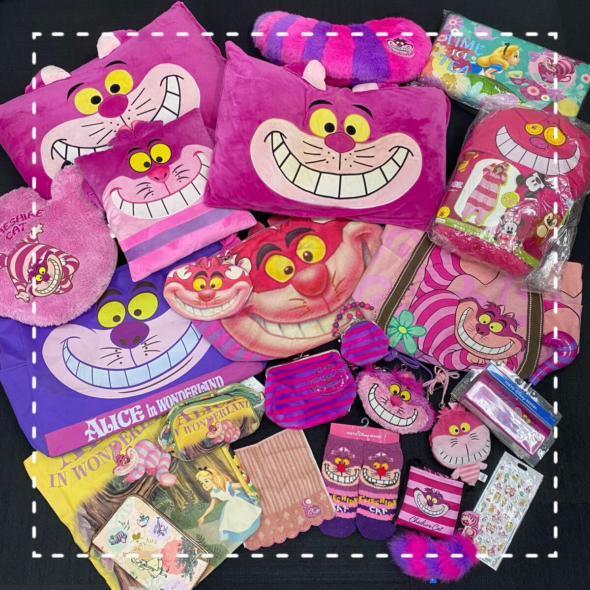 SU□ チェシャ猫 グッズ まとめ売り クッション トートバッグ 着ぐるみ