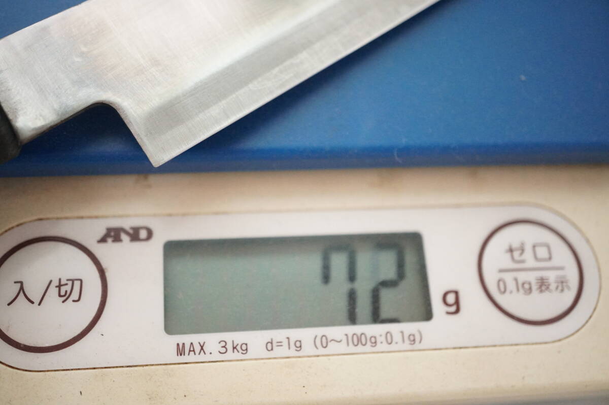 【クオ9】　東撈弘　鋼製　両刃刺身包丁　刃渡り約205mm　研ぎ済み　【送料￥185】_7