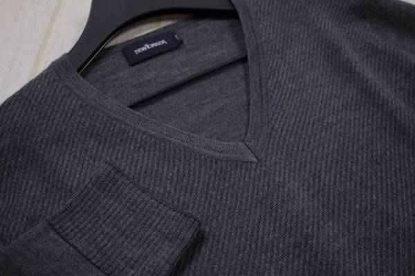 DZ12◎美品！ニューヨーカーNEWYORKER VネックニットL/薄手