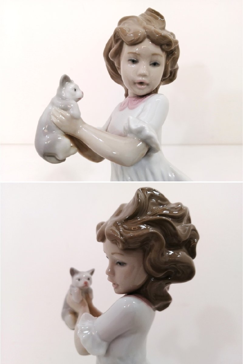 廃盤 2003年限定品□リヤドロ 可愛い猫 磁器人形モデルNo.6941