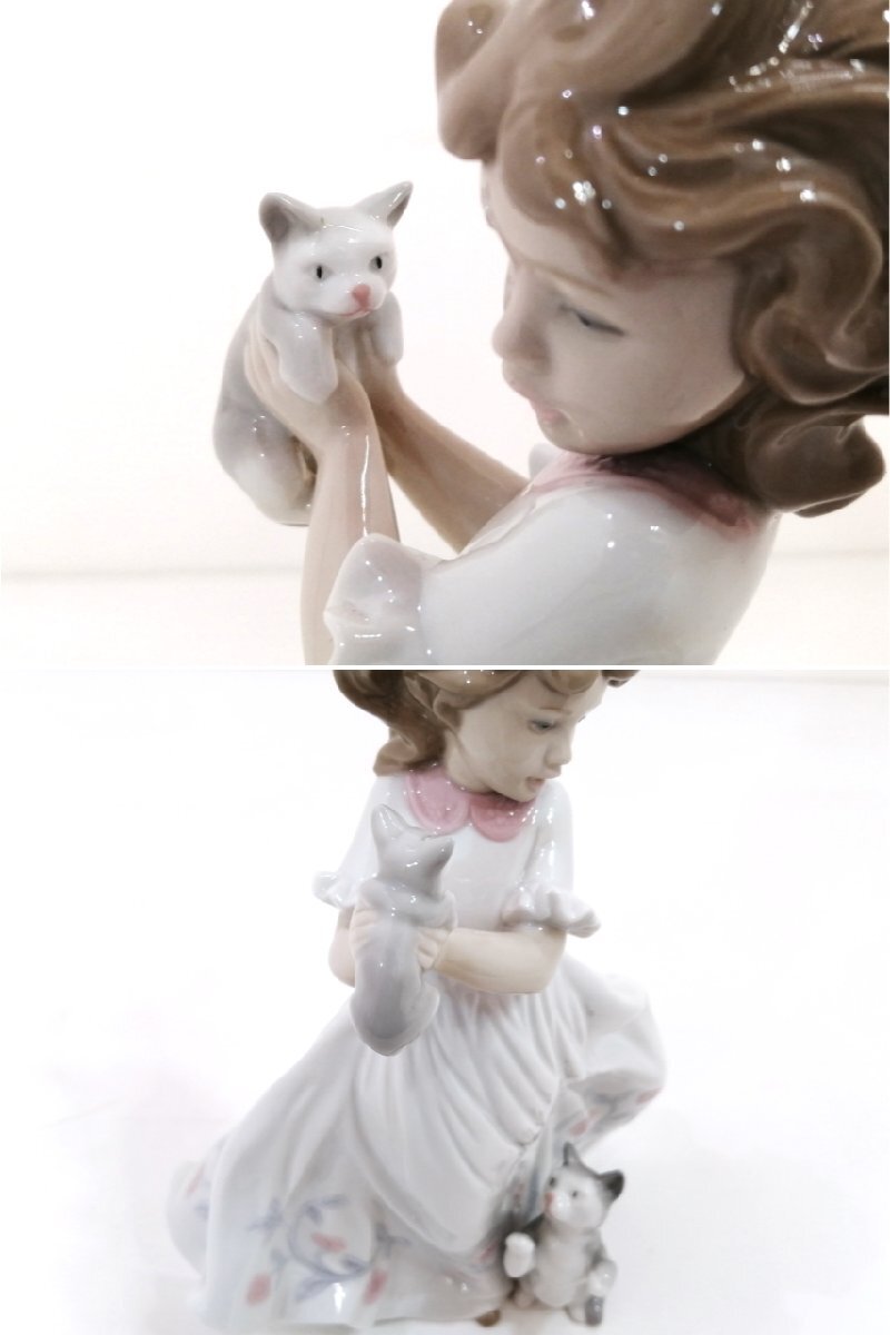 廃盤 2003年限定品□リヤドロ 可愛い猫 磁器人形モデルNo.6941
