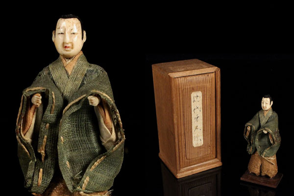 【彩葉】古き時代 象牙 人形 置物 極上密細工 古美術品 G