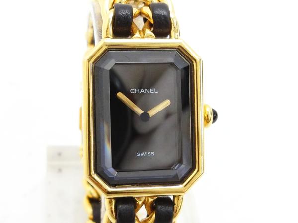 ◆AB1988 シャネル プルミエール クオーツ チェーン 腕時計 美品