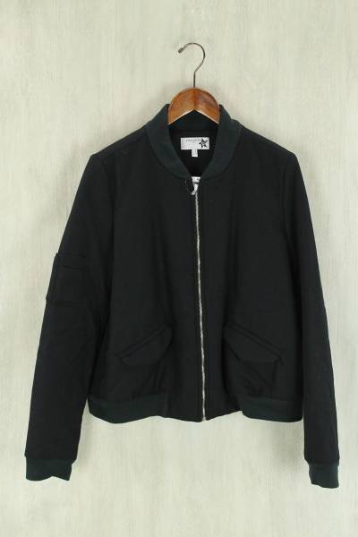 DEVASTEE◆MA-1ブルゾン/42/ウール/BLK