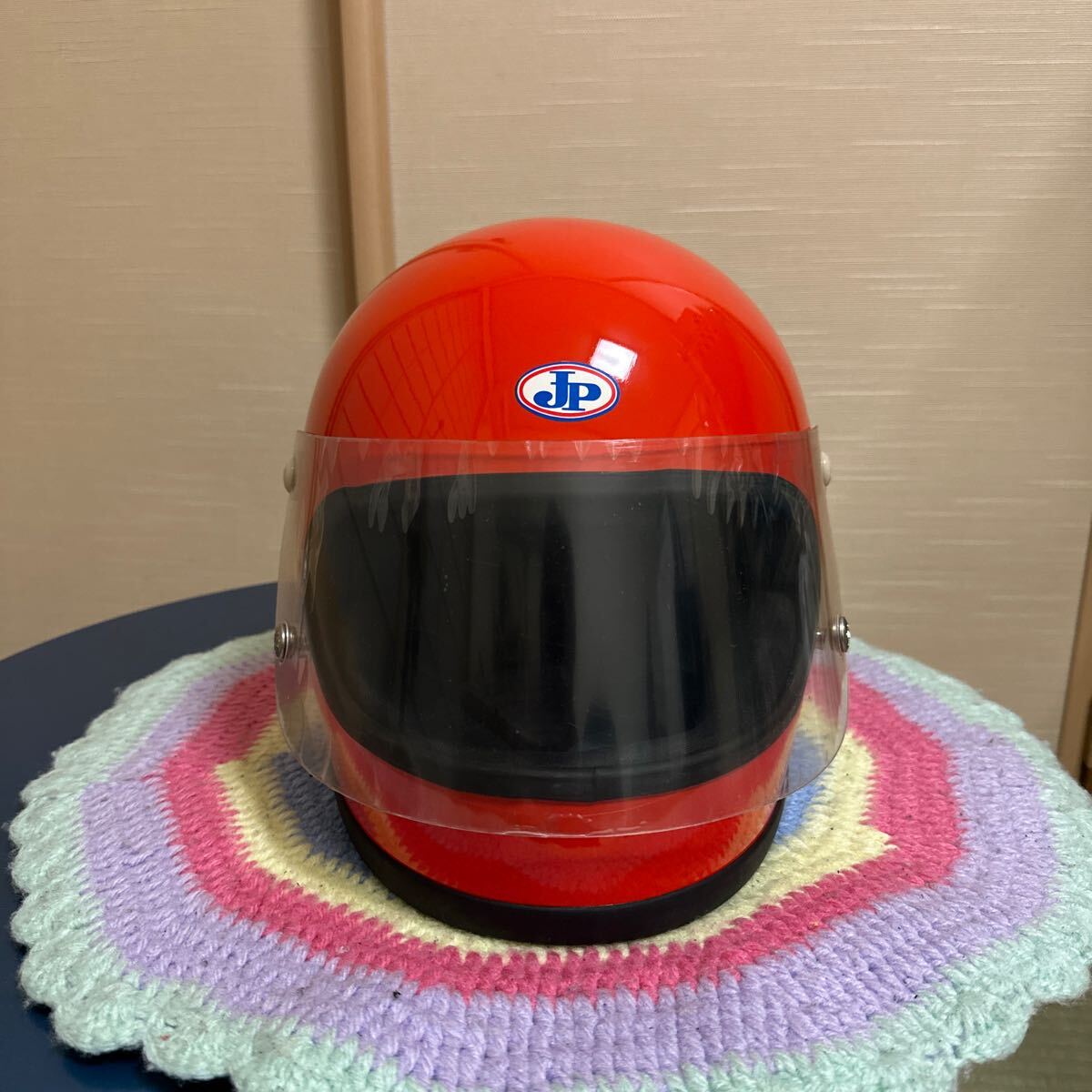 デッドストック　JP ジャパンプロダクト　族ヘル　J-04 オレンジ　Mサイズ 未使用　_3