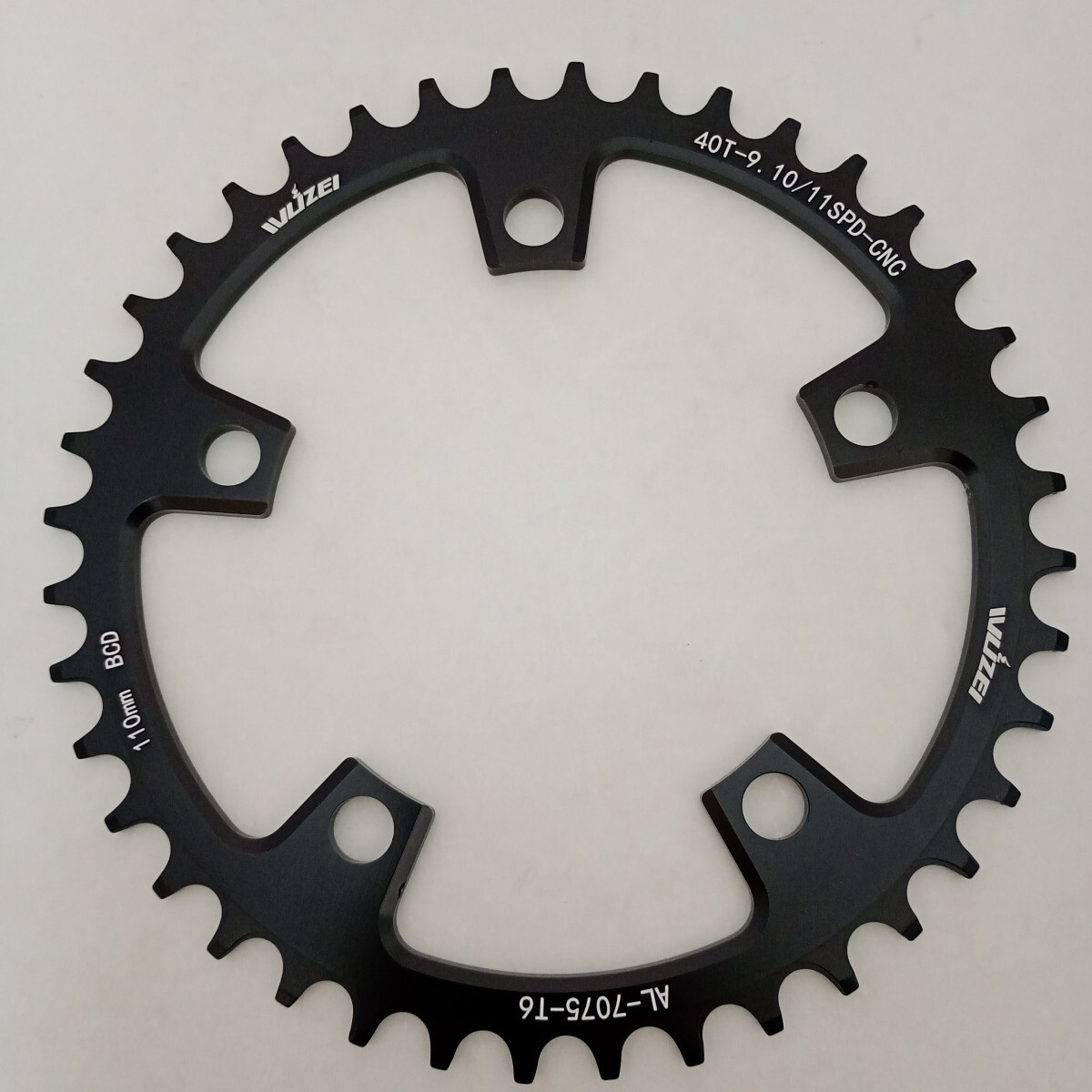 WUZEI ナローワイド チェーンリング 40t BCD110 5アーム フロントシングル_1