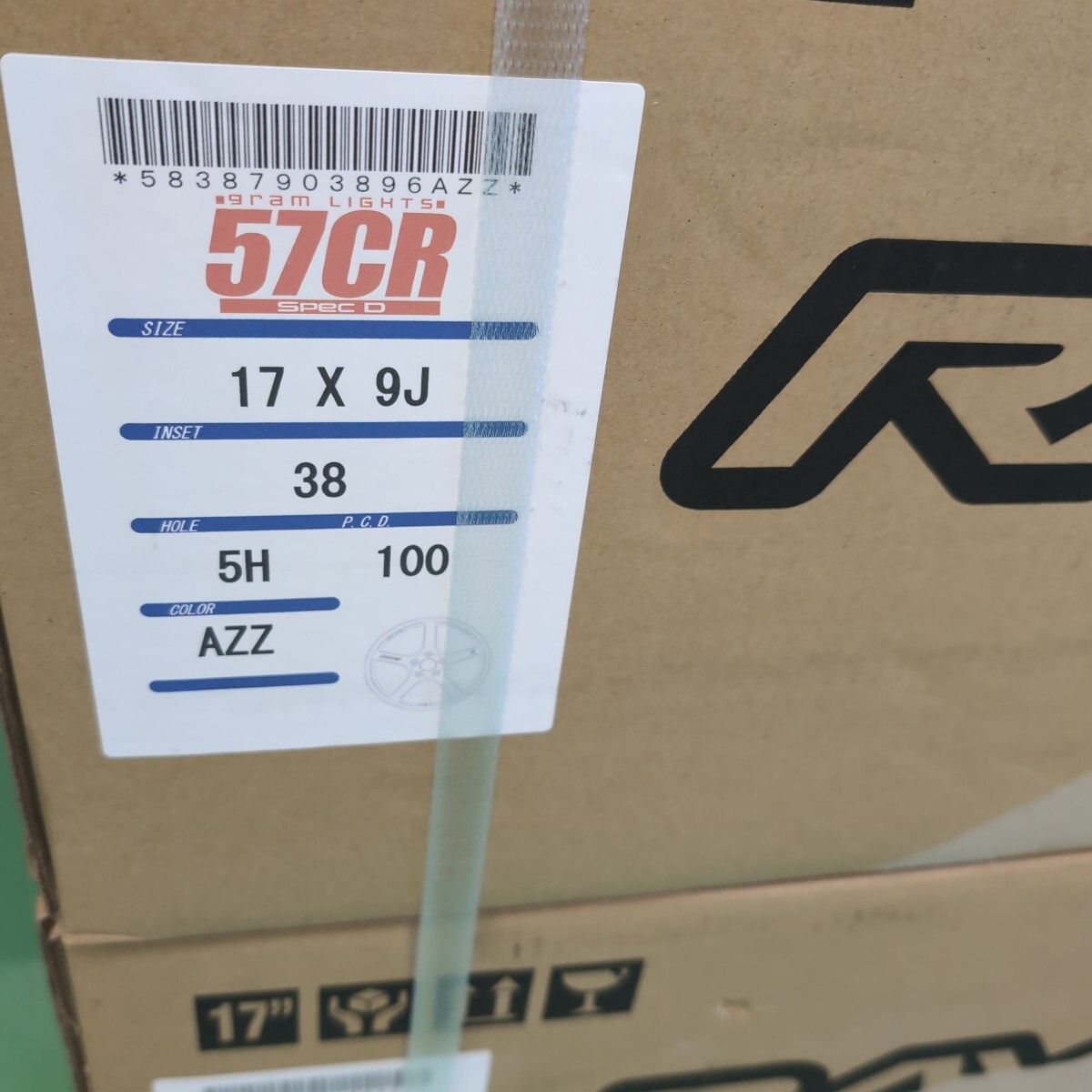 17インチ 9.0J 5/100RAYS レイズgram LIGHTS グラムライツ　57CR SPEC-D　カラー : AZZ_2