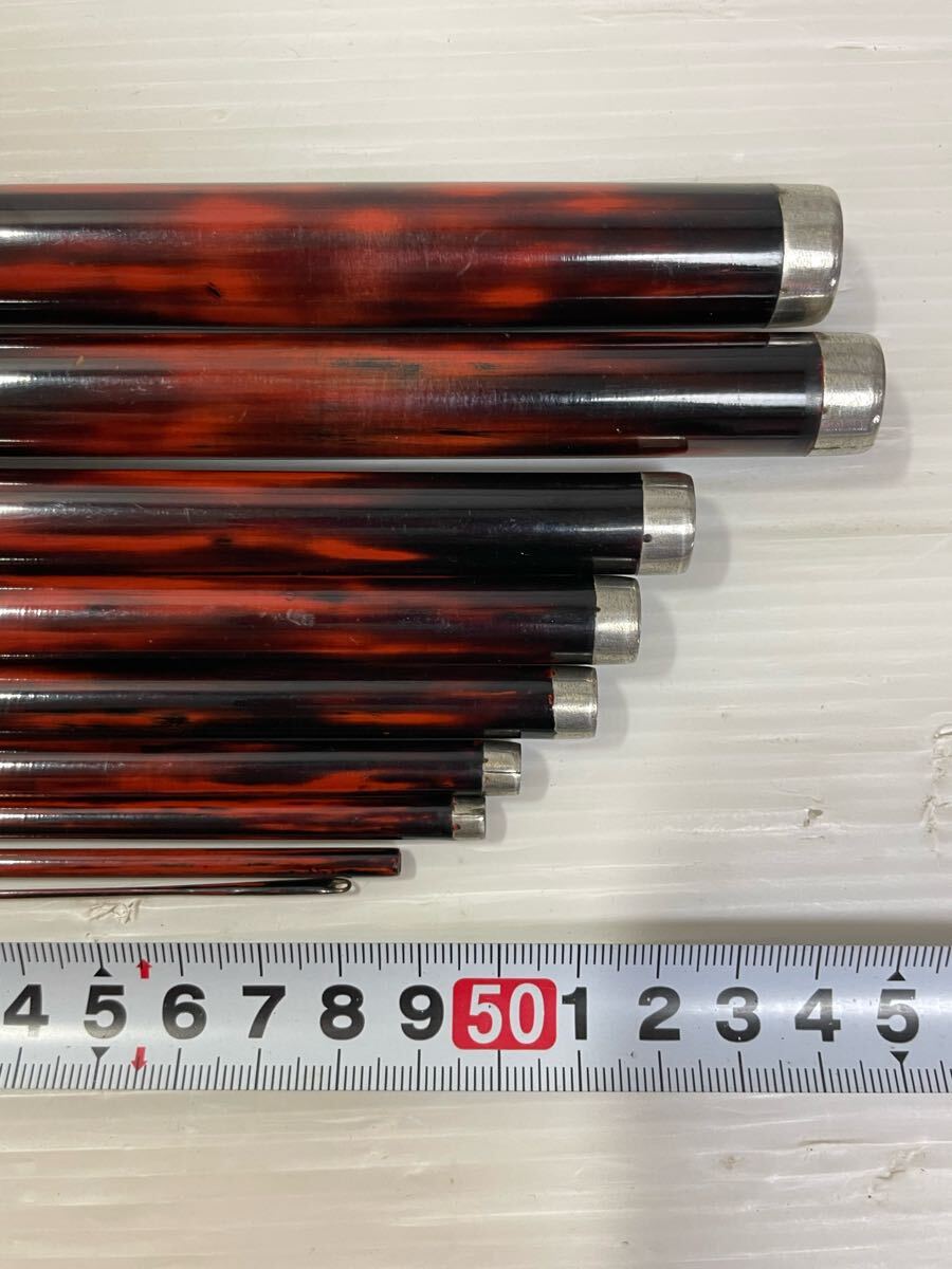 ◆L58 渓流竿 竹竿 和竿 9本継 約463cm 約15尺 約163g_10