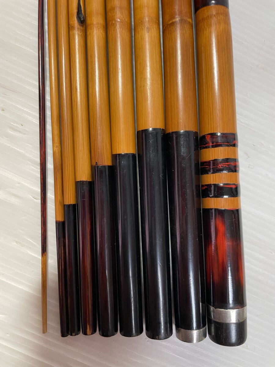 ◆L58 渓流竿 竹竿 和竿 9本継 約463cm 約15尺 約163g_2