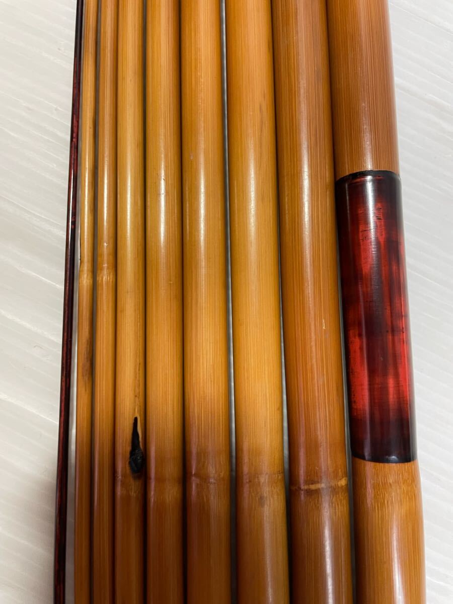 ◆L58 渓流竿 竹竿 和竿 9本継 約463cm 約15尺 約163g_3