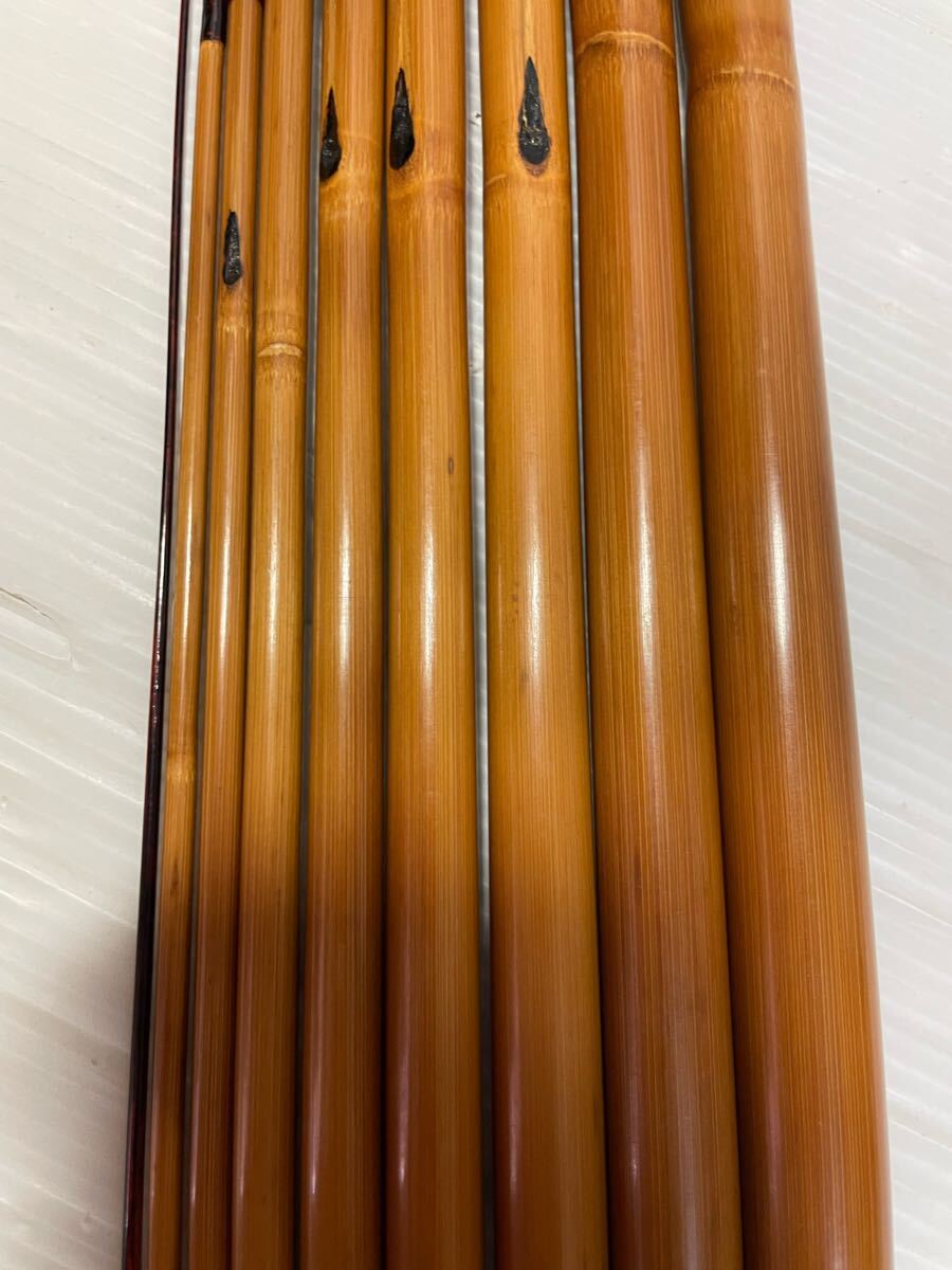 ◆L58 渓流竿 竹竿 和竿 9本継 約463cm 約15尺 約163g_4