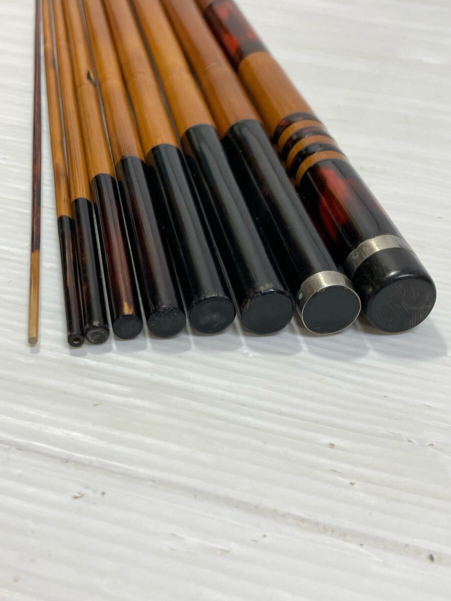 ◆L58 渓流竿 竹竿 和竿 9本継 約463cm 約15尺 約163g_7
