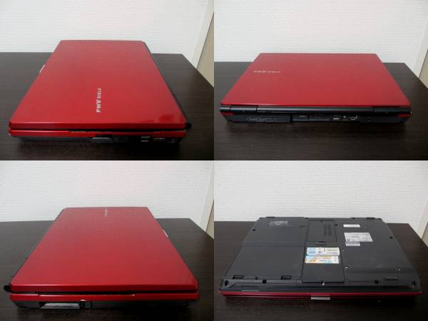 Win7 希少レッド FMV-NF/B70 Core2Duo/2GB/250GB/無線LAN/HDMI