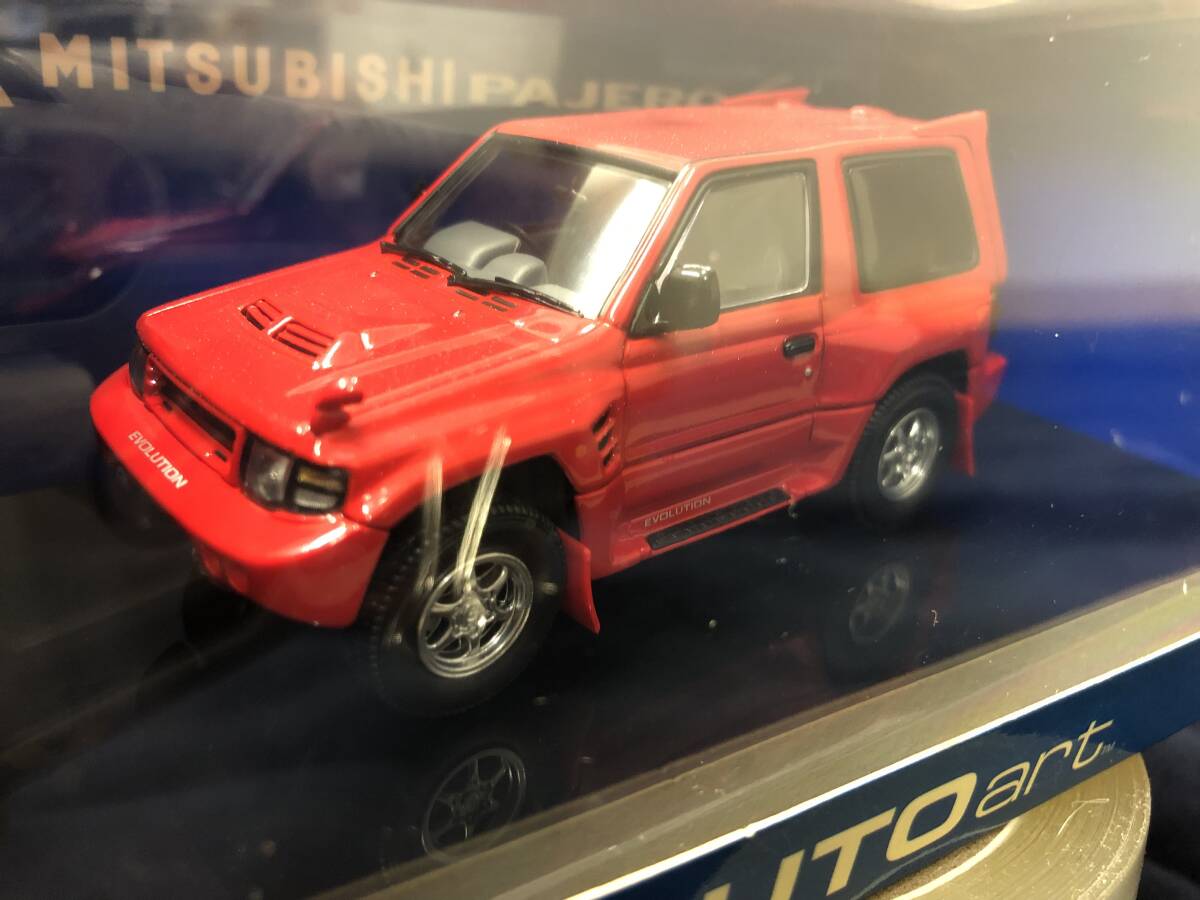 当時物！在庫品・AUTO art・1/43 三菱パジェロ EVO (赤)・未開封品・現品限り！_2