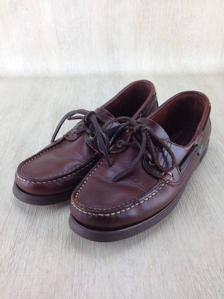PARABOOT◇デッキシューズ/UK6.5/BRW/レザー PARABOOTパラブーツ