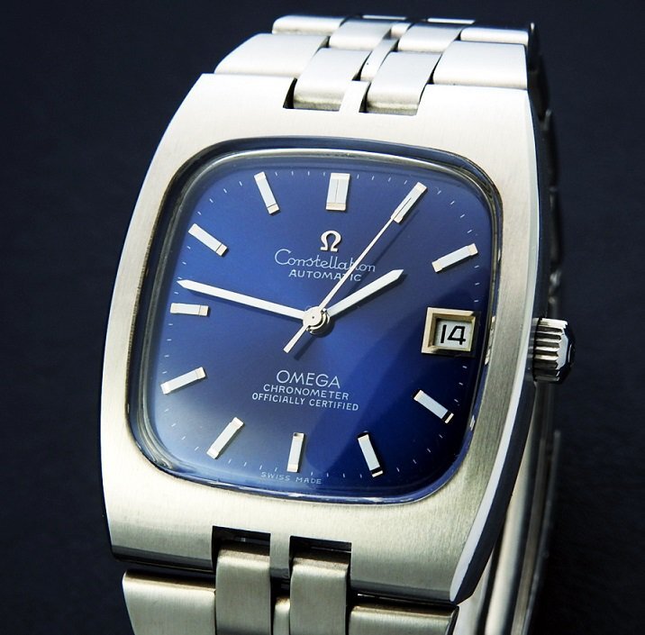 OMEGA オメガ コンステレーション デイト クロノメーター Blue Dial Original Glass メンズ 自動巻き (極美品、OH済み) / 33mm_1