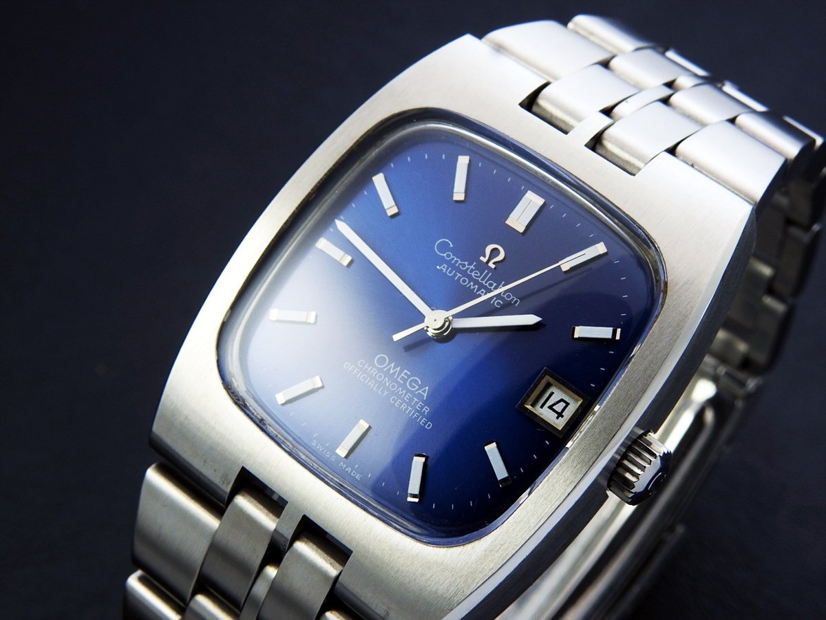 OMEGA オメガ コンステレーション デイト クロノメーター Blue Dial Original Glass メンズ 自動巻き (極美品、OH済み) / 33mm_2