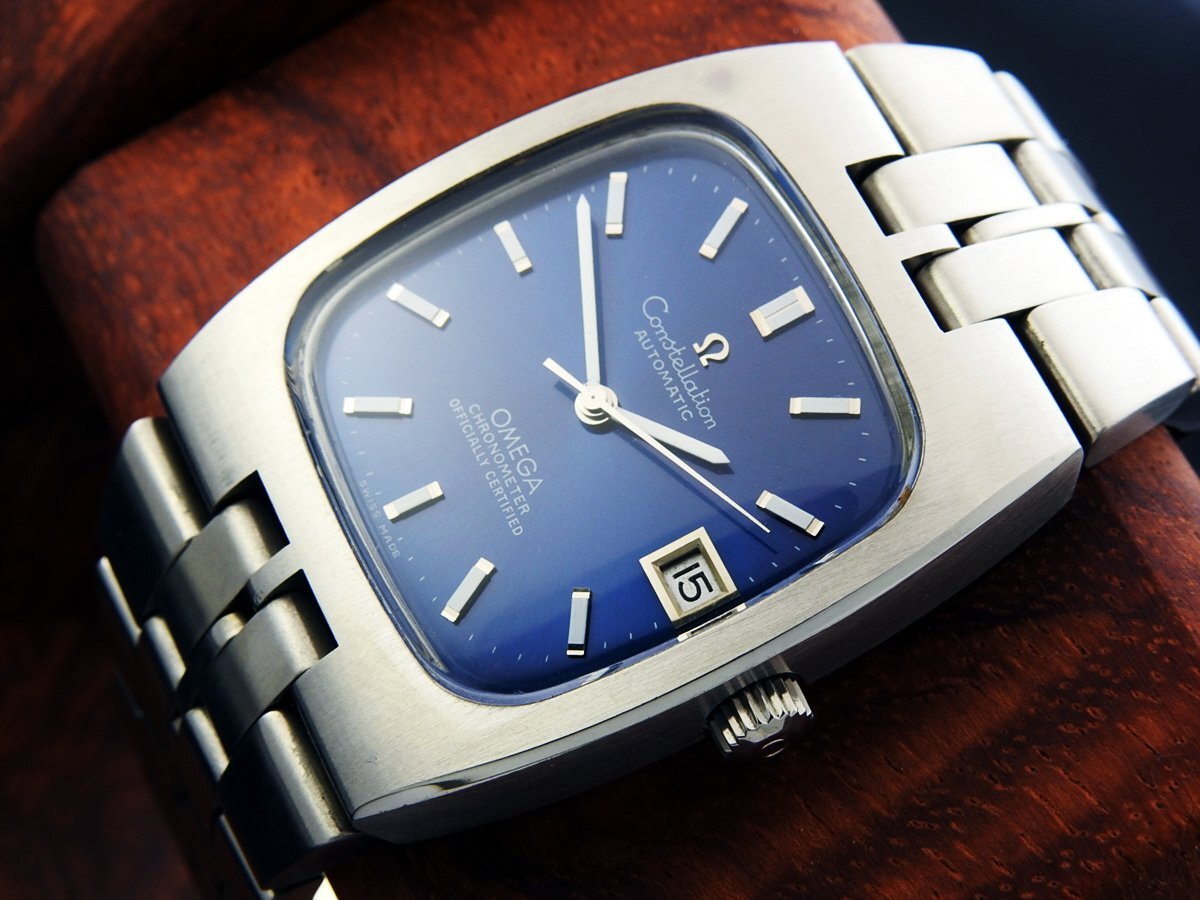 OMEGA オメガ コンステレーション デイト クロノメーター Blue Dial Original Glass メンズ 自動巻き (極美品、OH済み) / 33mm_3