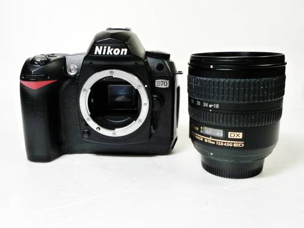 【付属品多数 動作確認済】Nikon D70Kit 18-70mm □NIKON D70Kit AS-F DX ZOOM 18-70mm レンズキット 元箱付