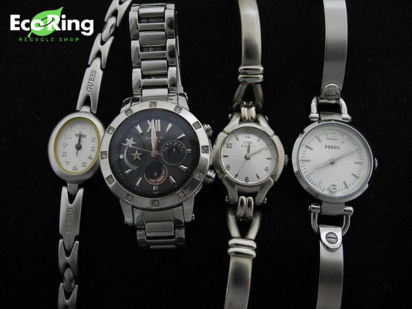 1円 ジャンク品 アンネクライン フォッシル他 腕時計 計4点CP944