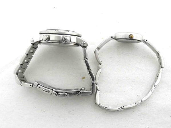 1円 ジャンク品 アンネクライン フォッシル他 腕時計 計4点CP944