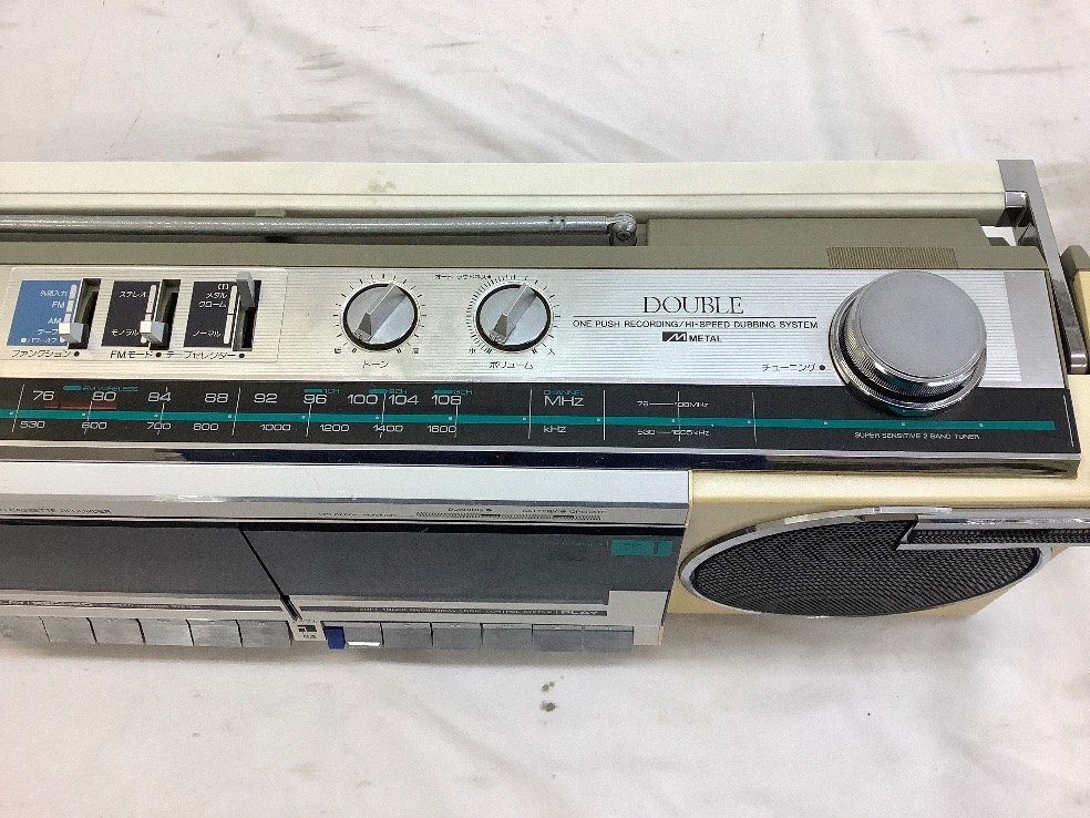 AIWA ラジカセ CS-W77 カセットNG/ボリューム調整NG/AM FM OK ACB