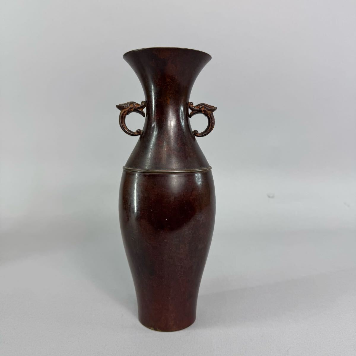 尚美堂 平松宏春造 鋳銅花瓶 耳付 銅器 花器 華道具(花器)｜売買された 
