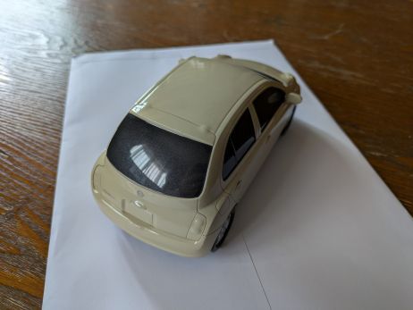 日産 マーチ K12 ミニカー カラーサンプル 色見本 　E41　アイリッシュクリーム　非売品_3