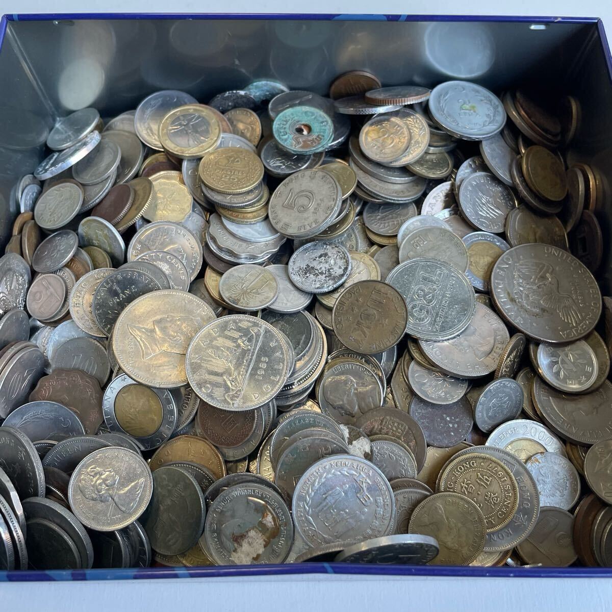 1円〜 外貨 古銭 海外コイン 大量 2.7キロ まとめ 外国銭 アメリカ