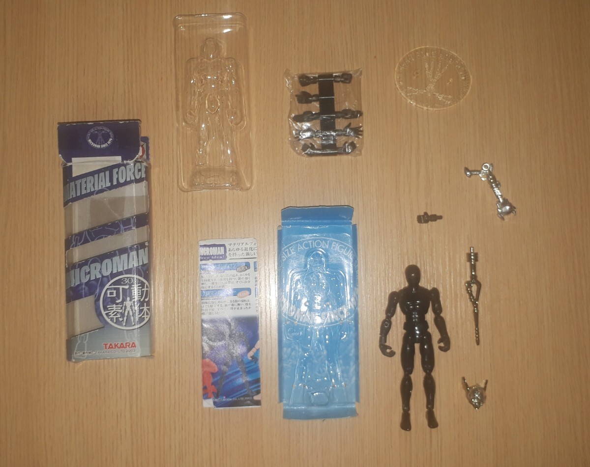 ミクロマン マテリアルフォース 男性素体 オブシディアン 初期パック ショップ限定 フィギュア　中古品　ジャンク 　送料込　おまけ付き_3