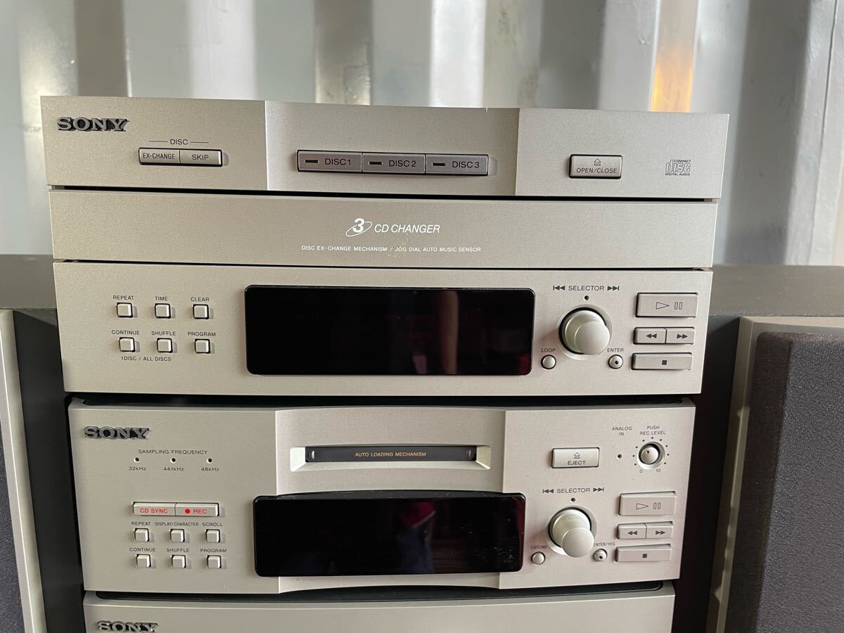 中古品☆SONY CDコンポ DHC-MD77 CDP-MS77 MDS-MS77 TA-MS77 ST-MS77
