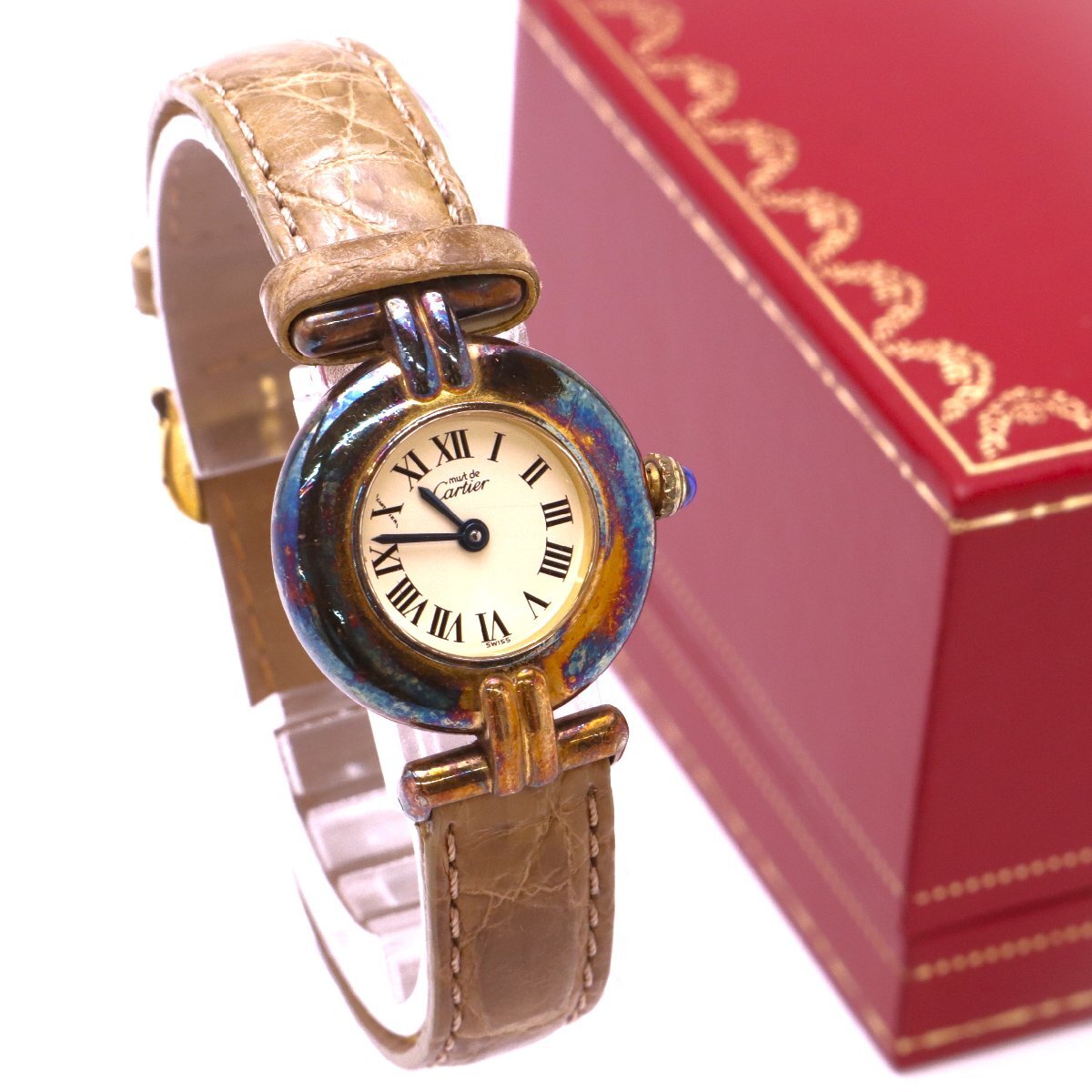 ヨ*ヨ様 カルティエ マストコリゼ ヴェルメイユ【不動品 ジャンク】 ジャンク時計☆Cartier カルティエ 腕時計 マストコリゼ ヴェルメイユ