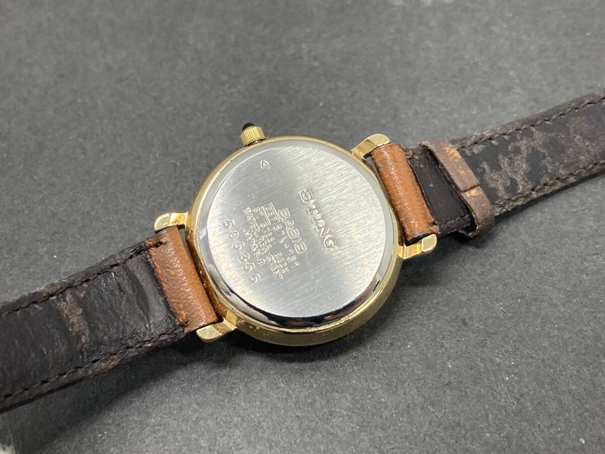 1円～稼働品 CASIO／カシオ STING ムーンフェイズ STN-161 レディース