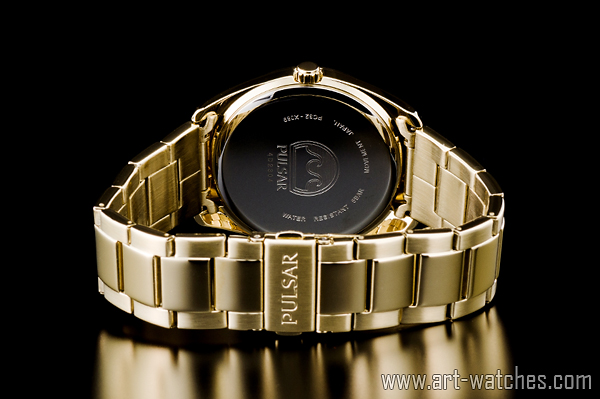 1円セイコー米国PULSAR逆輸入パルサー24時間表示ゴールドカラー