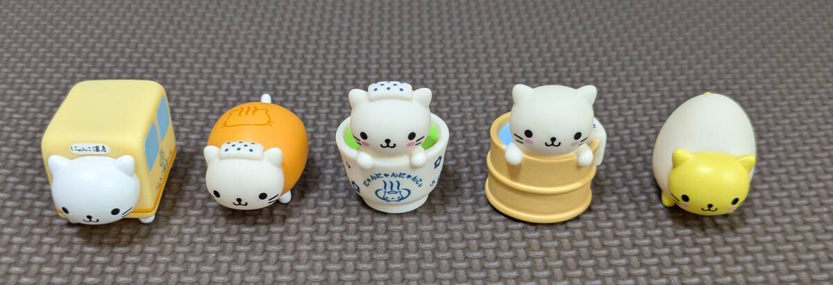 新品 にゃんにゃんにゃんこ にゃんこ学校 鉛筆 フィギュア 2B + 温泉 にゃんにゃんにゃんこ プライズ品フィギュア にゃんこ温泉5個セット
