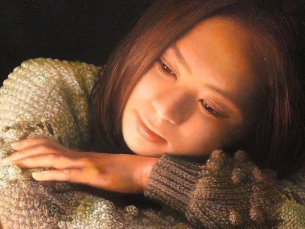 【GLC】平澤篤 「灯り」 ◆画伯ホームページ掲載作・油彩10号 白日会会員 夭折画家 ◆スーパーリアリズム大型逸品!_3