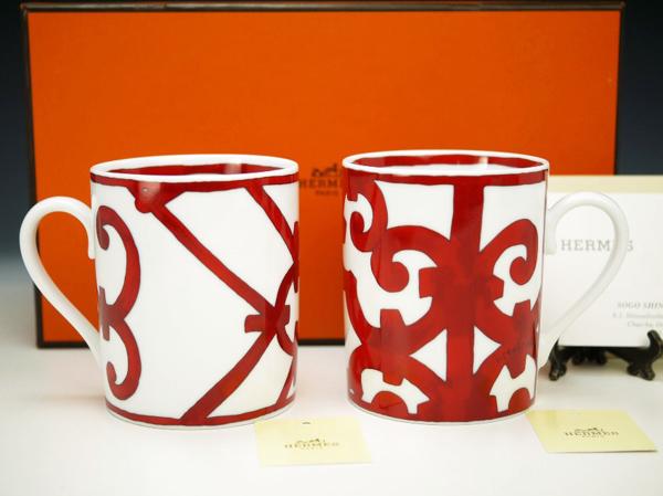 ■真作保証■【エルメス】 ガダルキヴィール マグカップ 2客■