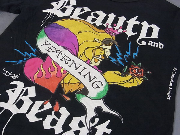 Ed Hardy/エドハーディー×D'24/ディズニーシー 美女と野獣 M(半袖T
