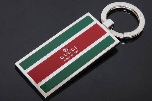 1円】グッチ シェリーライン プレート キーホルダー 【美品】 グッチ