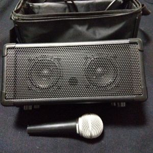 サンワサプライ MM-SPAMP マイク付スピーカー 持ち運び 電池式 イベント ポータブル