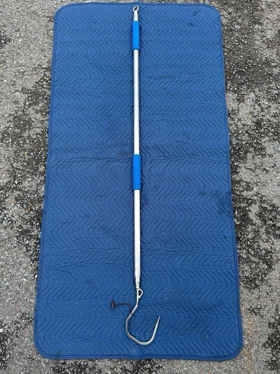 ギャフの柄 1.4m オールステンレス ランディング 玉の柄 タモ 船釣り 磯釣り 柄 ギャフ ハンドメイド 大型魚用 リリース ボートフックに_1