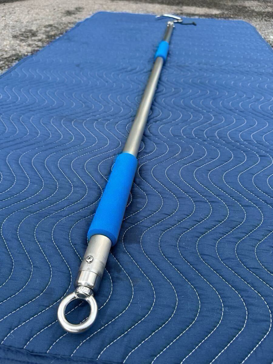 ギャフの柄 1.4m オールステンレス ランディング 玉の柄 タモ 船釣り 磯釣り 柄 ギャフ ハンドメイド 大型魚用 リリース ボートフックに_5