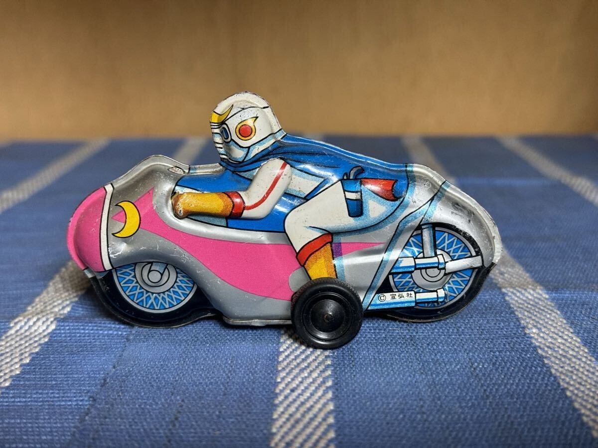 ナオキ】希少 AOSHIN 月光仮面号 仮面ライダー ブリキ 希少 AOSHIN