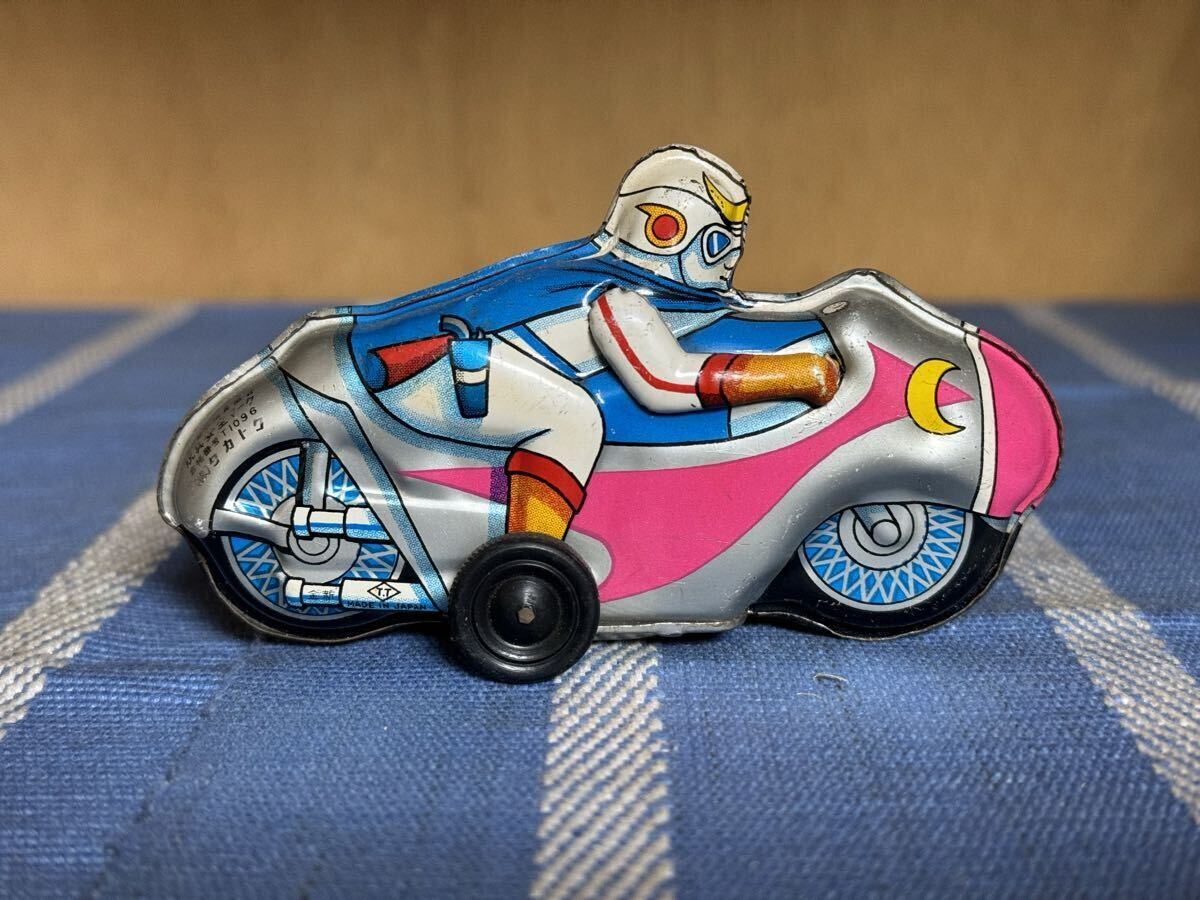 タカトク 月光仮面 ブリキ バイク オートバイ 当時物 ビンテージ 1円
