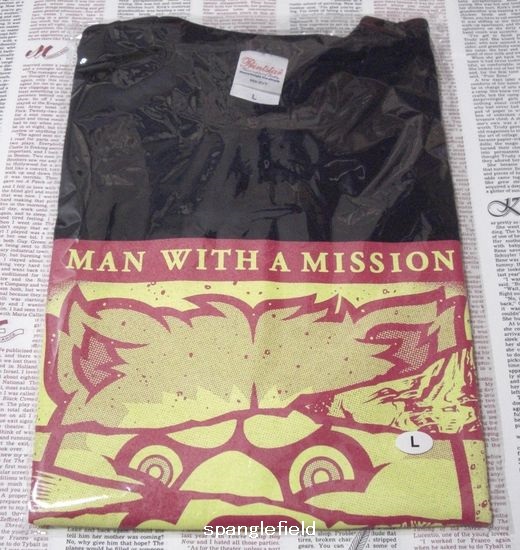 MAN WITH A MISSION W.O.FツアーTシャツ 紺L 追加公演 LINE ver