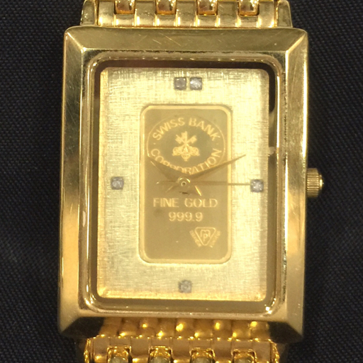 1円 スイスバンク FINE GOLD 999.9 インゴット クォーツ 腕時計 SK-141